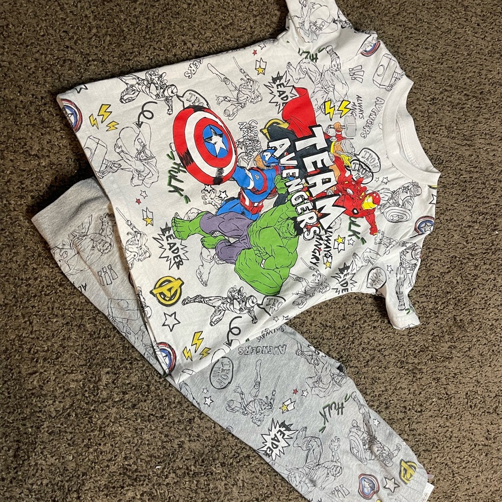 Marvel Boys Superhero Graphic Matching Set Size 6